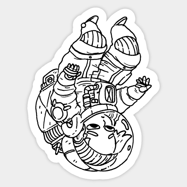 Happy Poise Astronaut Sticker by exeivier